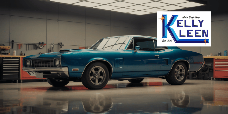 polished car ready for a Missouri car show after detailing