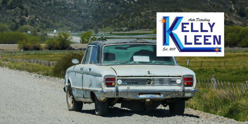 car on gravel road