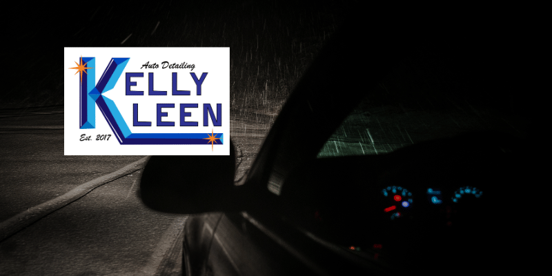 car driving country road at night